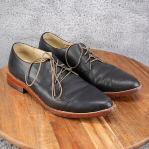 Nisolo James Oxford Shoes Womens Size US 7.5 Black Upper Leather Lace Up